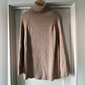 Women's Ribbed Tan Sweater